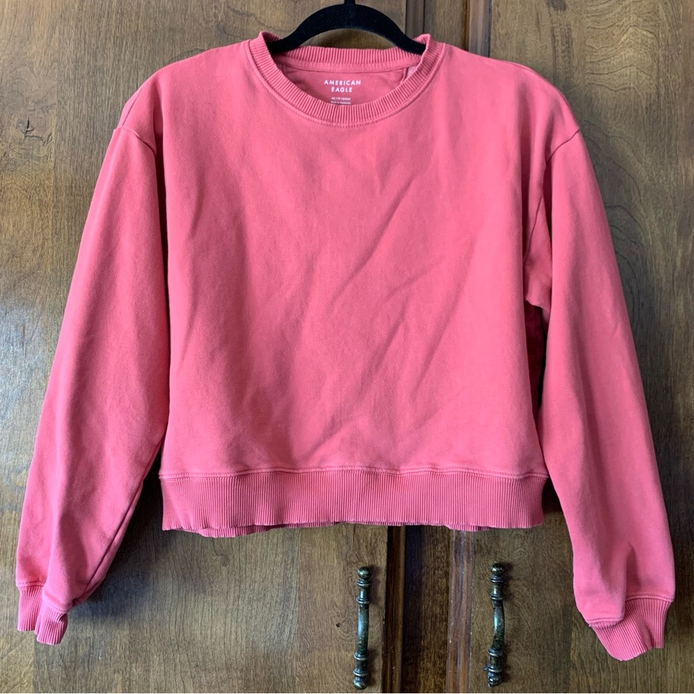 American Eagle Outfitters Pink Crewneck Sweatshirt